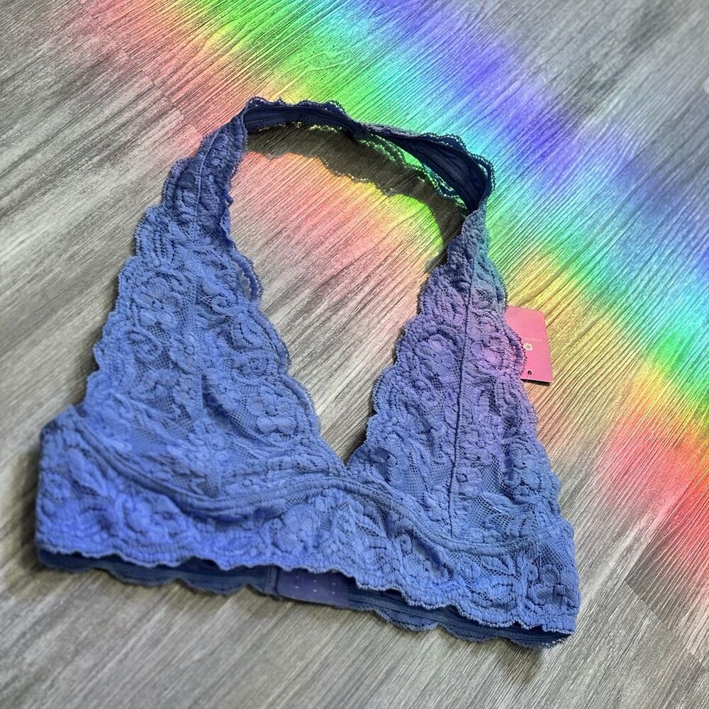 XL Halter Top NWT Sexy Boho Lace Floral SemiSheer Festival Coquette Cottagecore